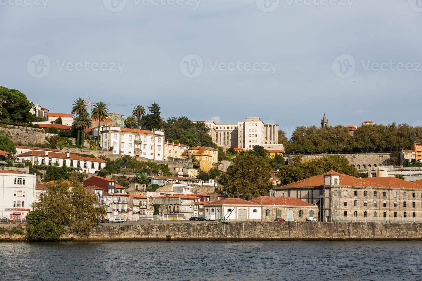 se av porto stad på de flodbank foto