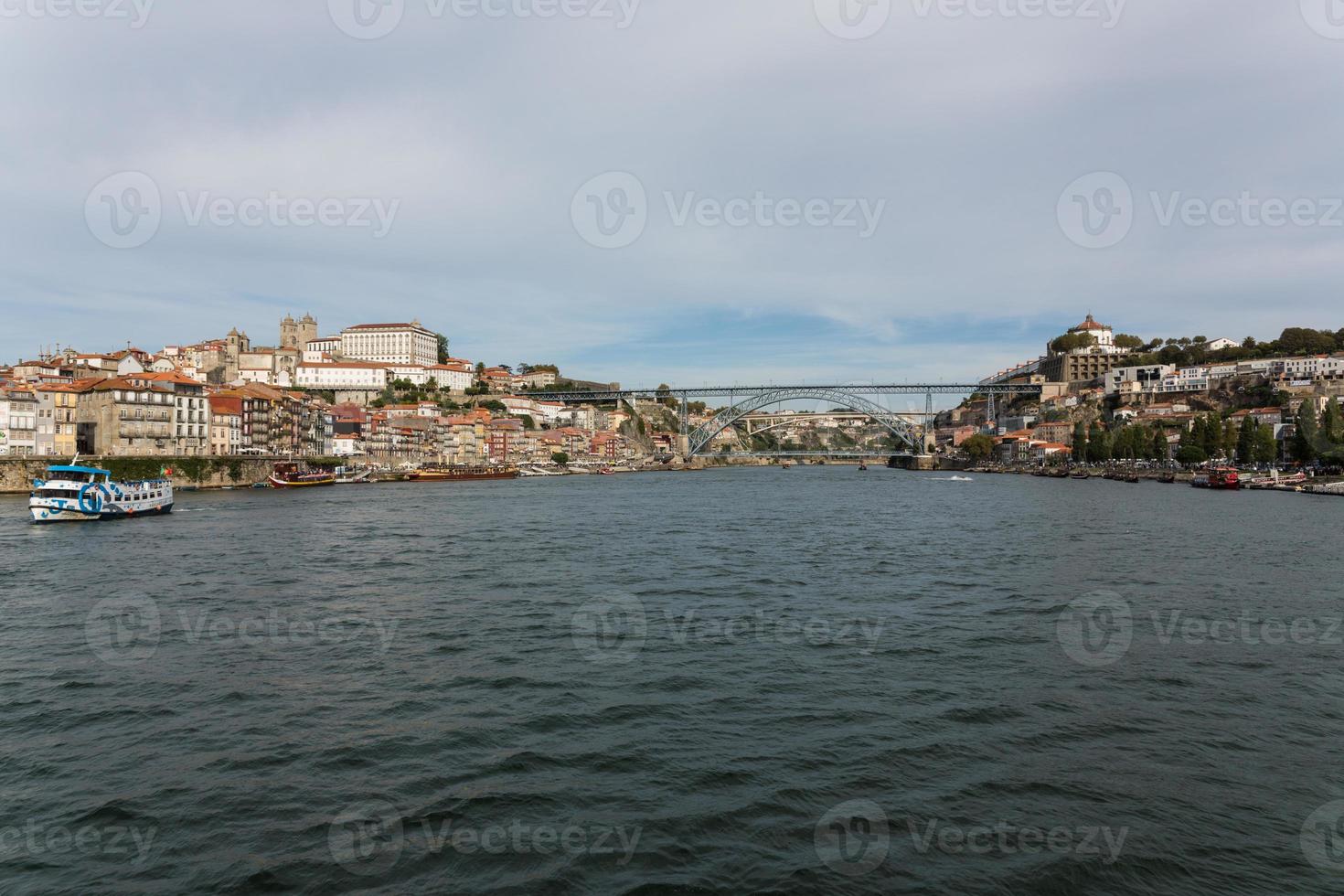 se av porto stad på de flodbank foto