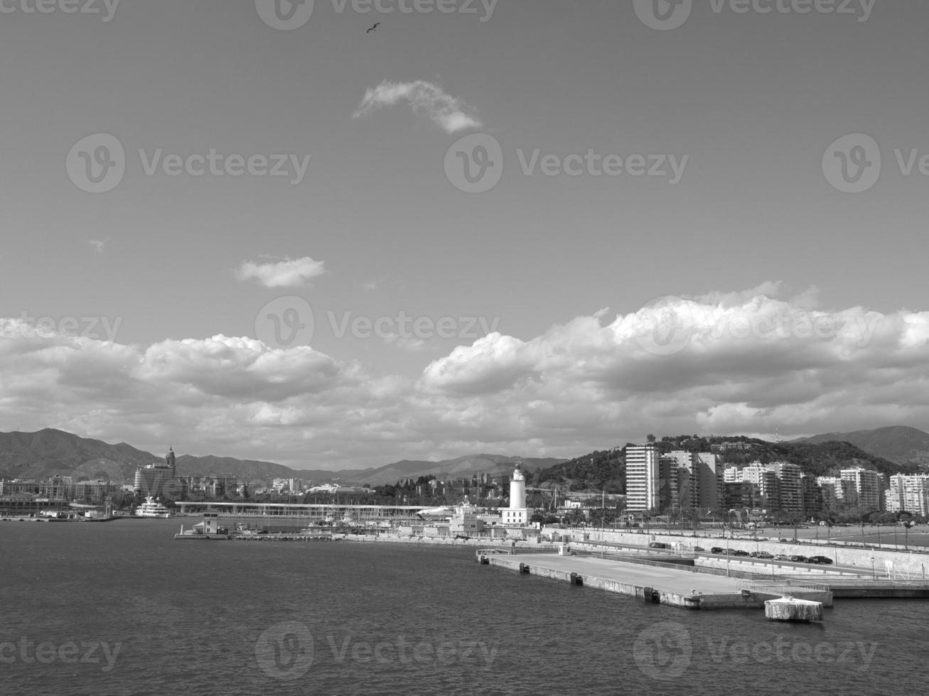 malaga stad i spanien foto