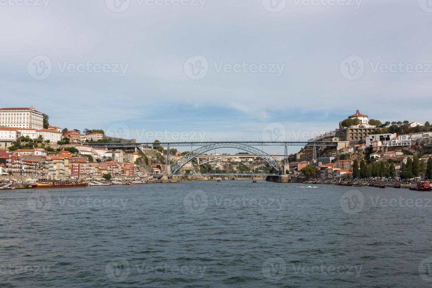 se av porto stad på de flodbank foto