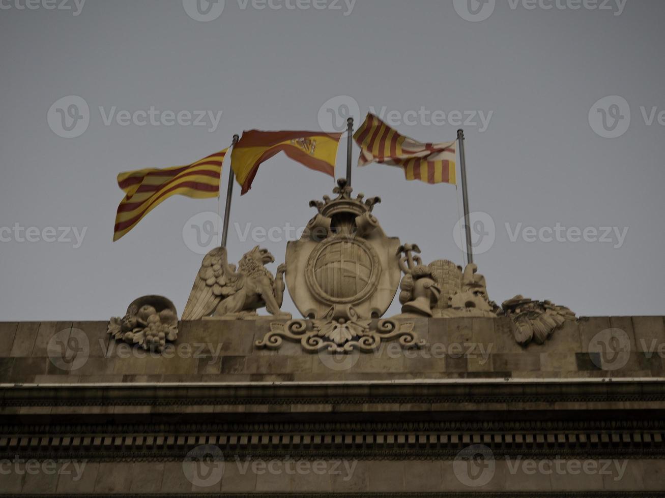 barcelona på natten foto