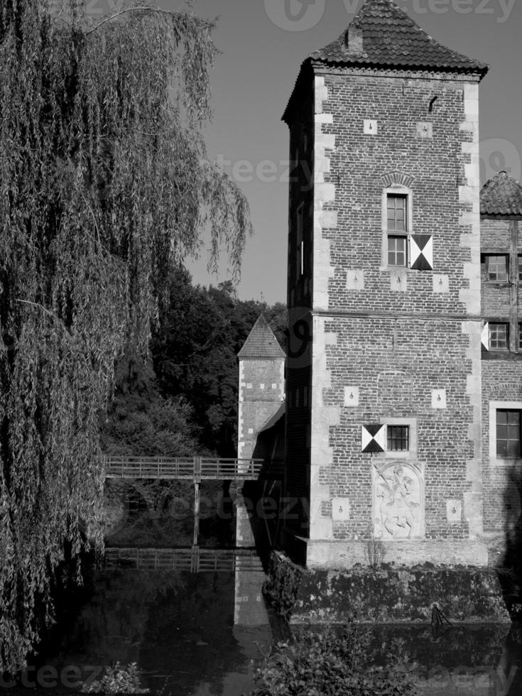 gammal slott i de tysk muensterland foto