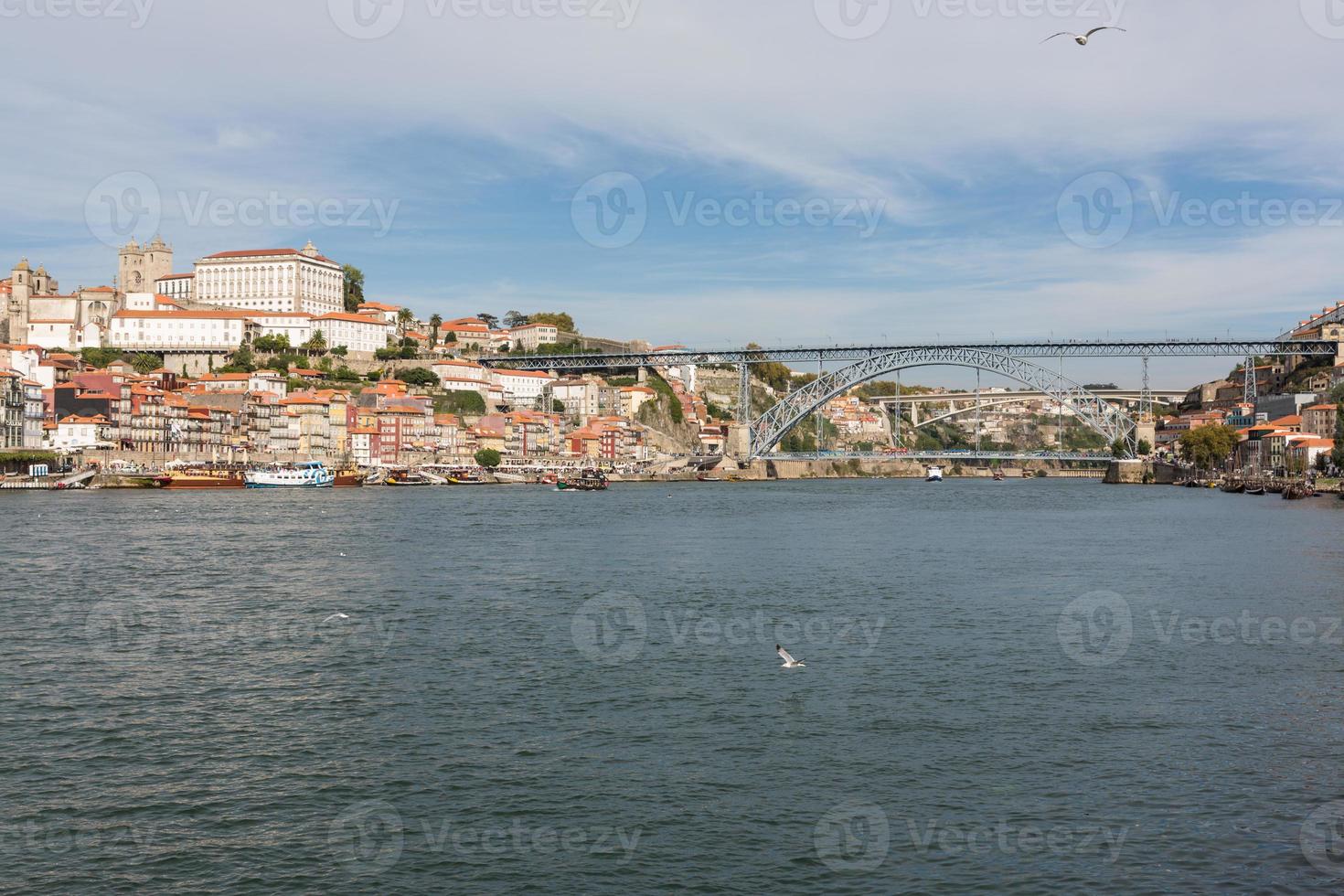 se av porto stad på de flodbank foto