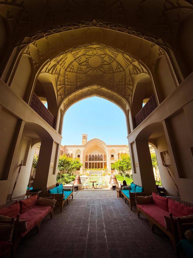 Kashan, Iran, 2022 - tabatabaei natanzi khaneh historisk hus i Kashan, iran foto