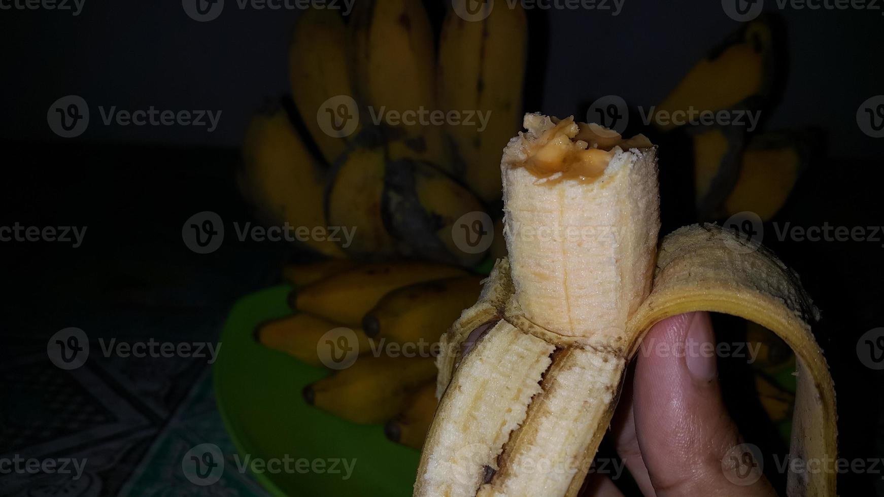 enkel Foto av utsökt bananer