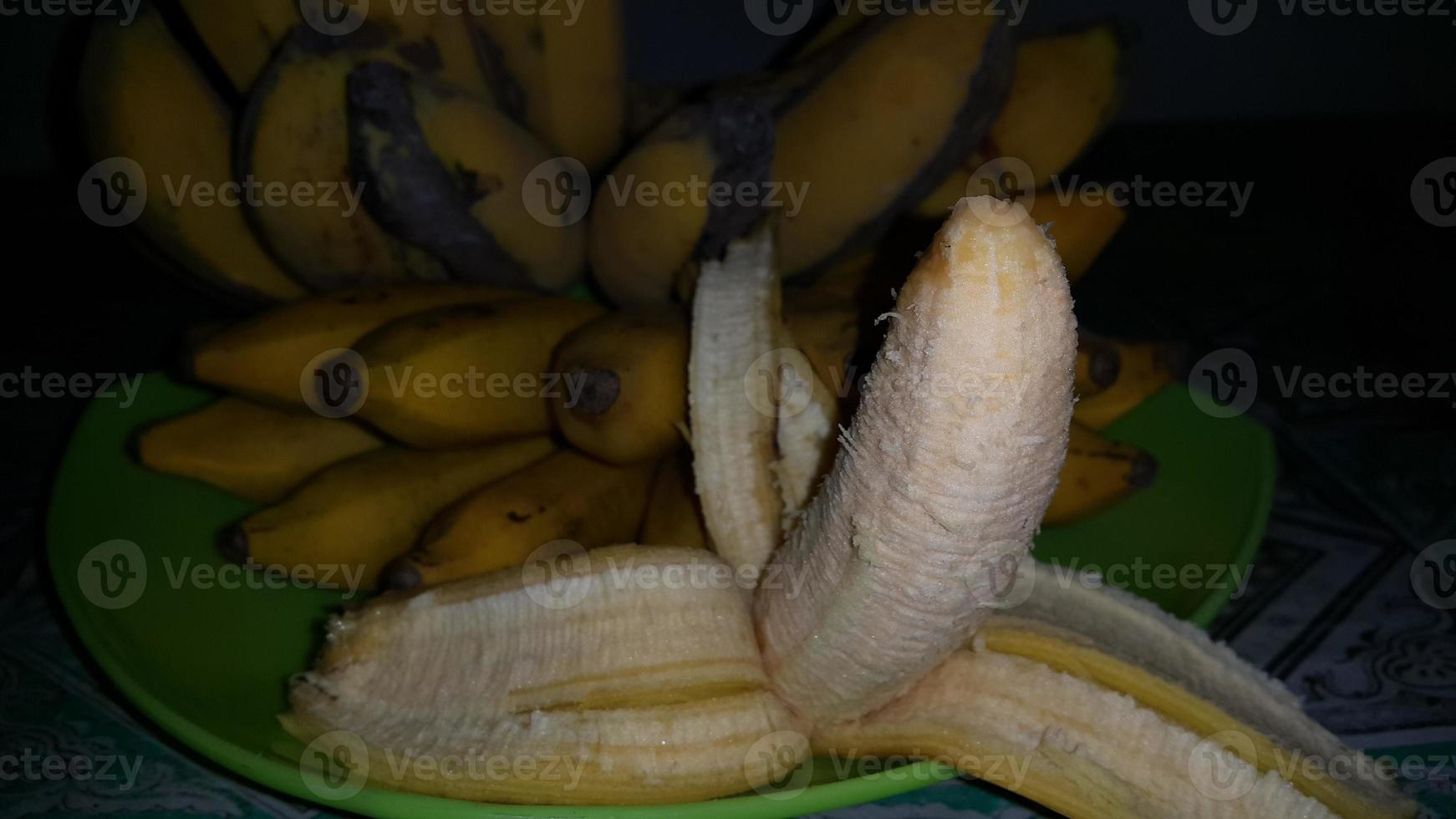 enkel Foto av utsökt bananer