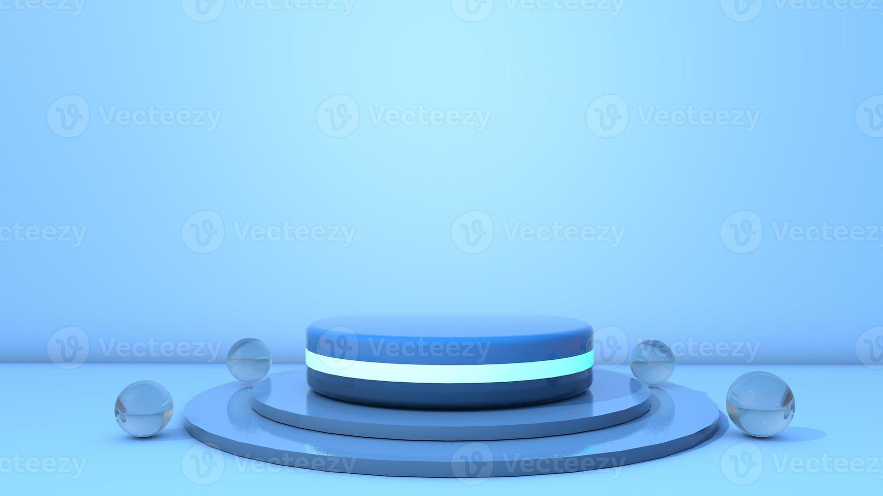 produkt podium piedestal presentation visa stå 3d framställa blå Färg med kristall foto