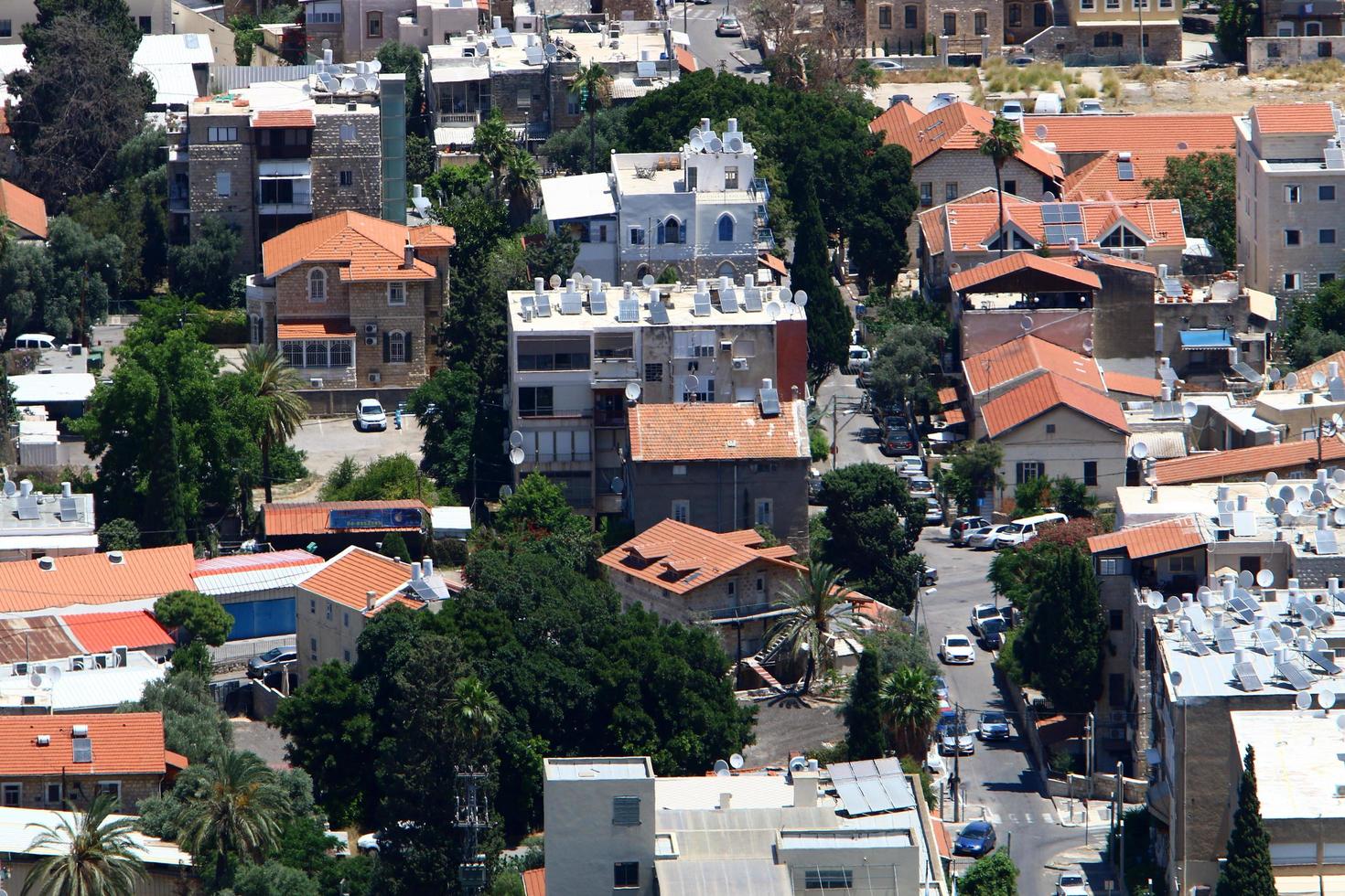 haifa Israel juni 13, 2020. haifa - en hamn stad på de medelhavs kust foto