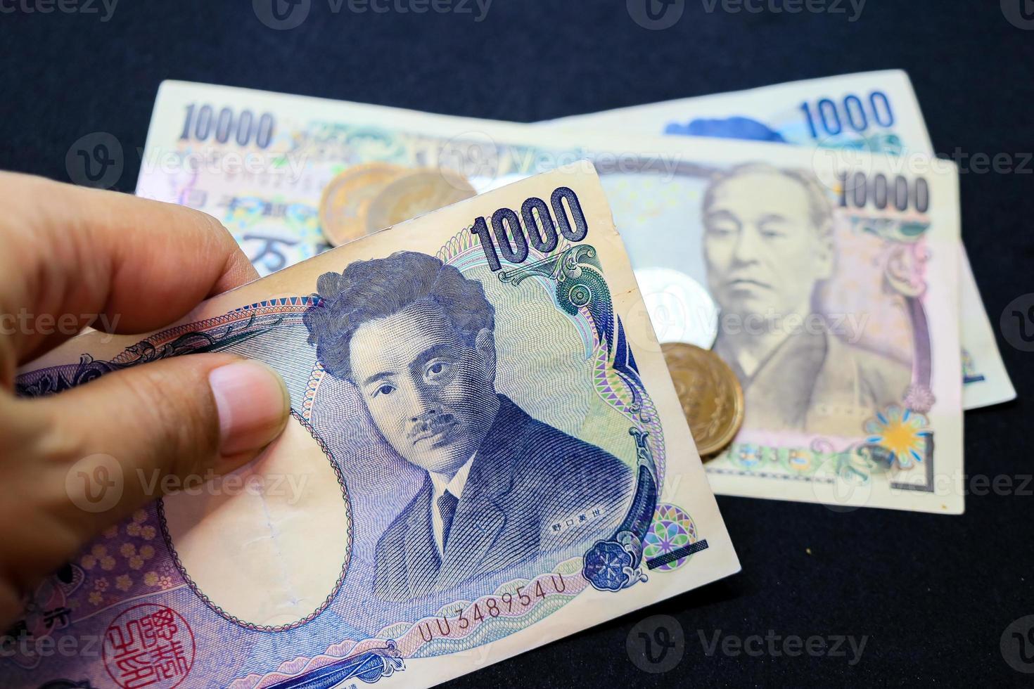 japansk yen, mynt, pengar foto