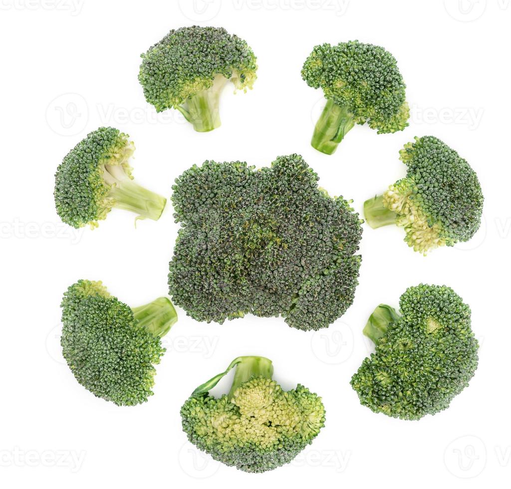 broccoli isolerad på vit bakgrund foto