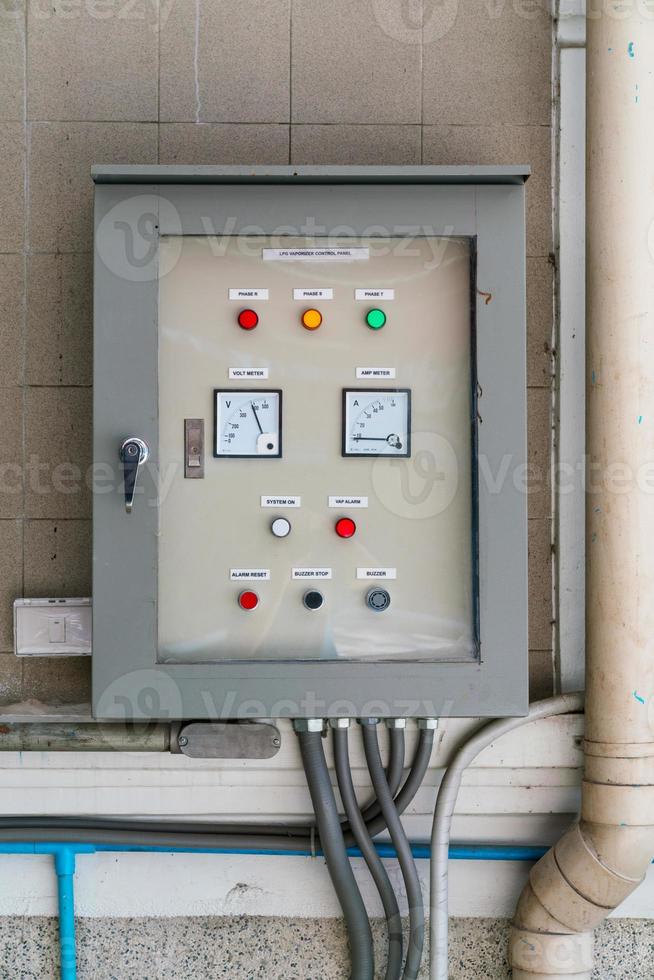elektricitet kontrollera panel eller växel foto