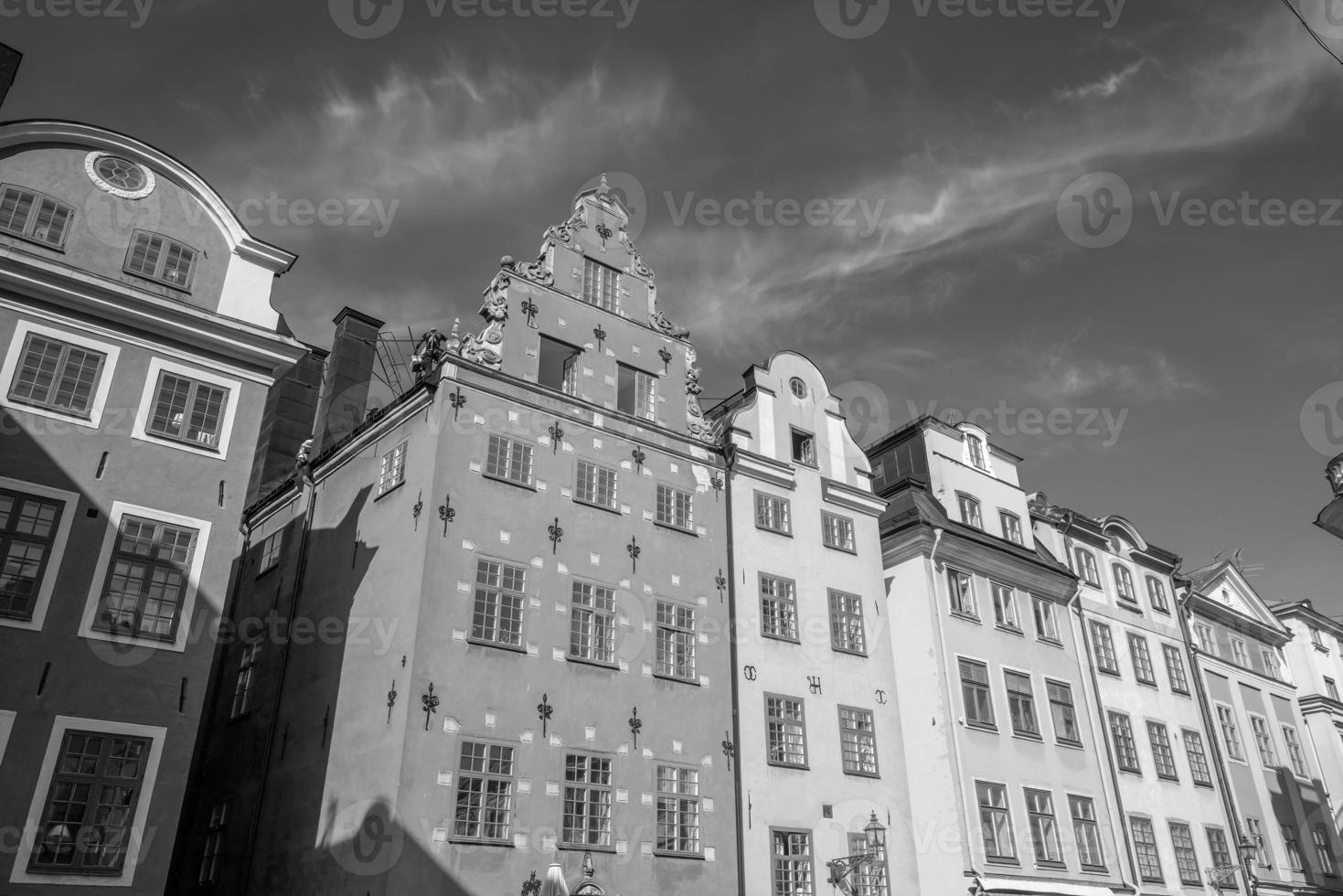 stockholm gammal stad stad horisont, stadsbild av Sverige foto