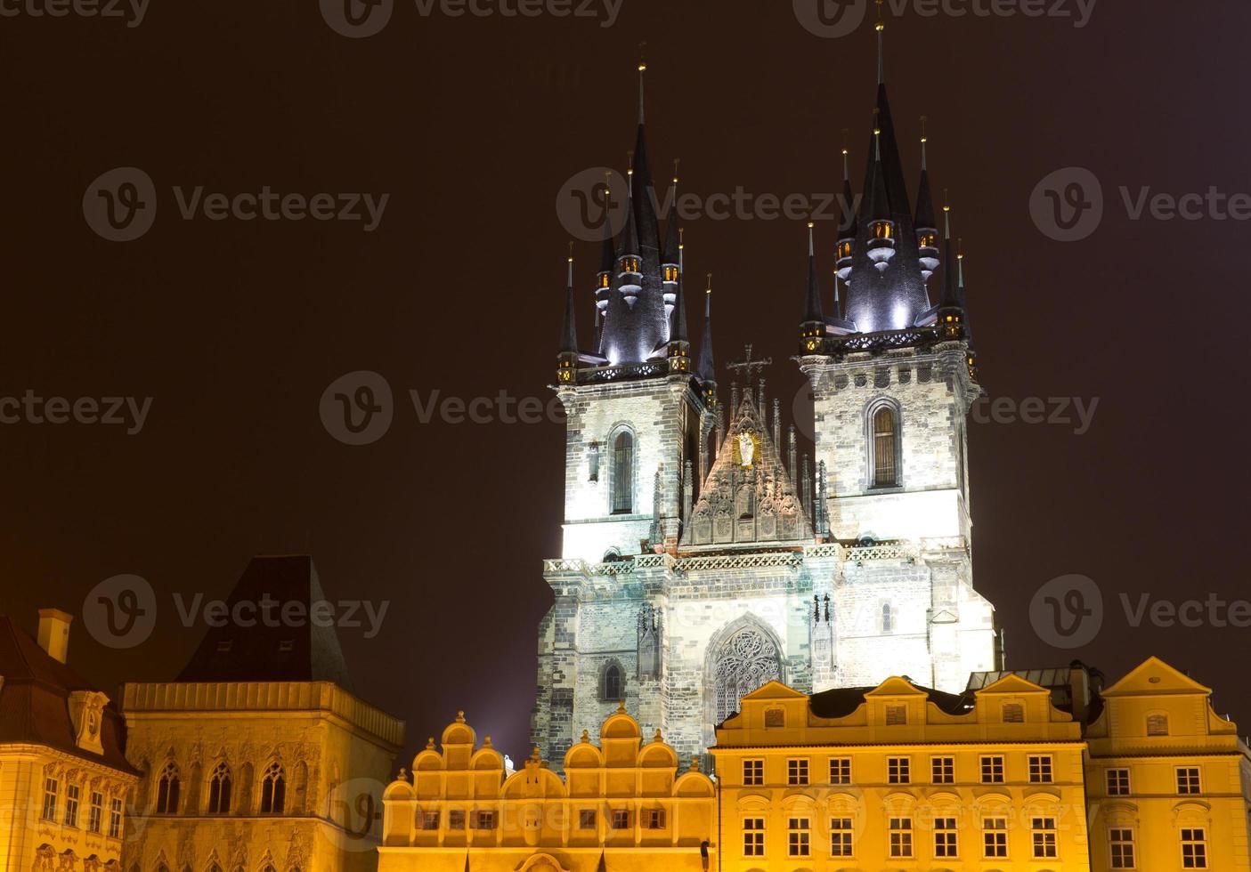 kyrka av vår lady innan tyn, Prag, tjeck republik foto