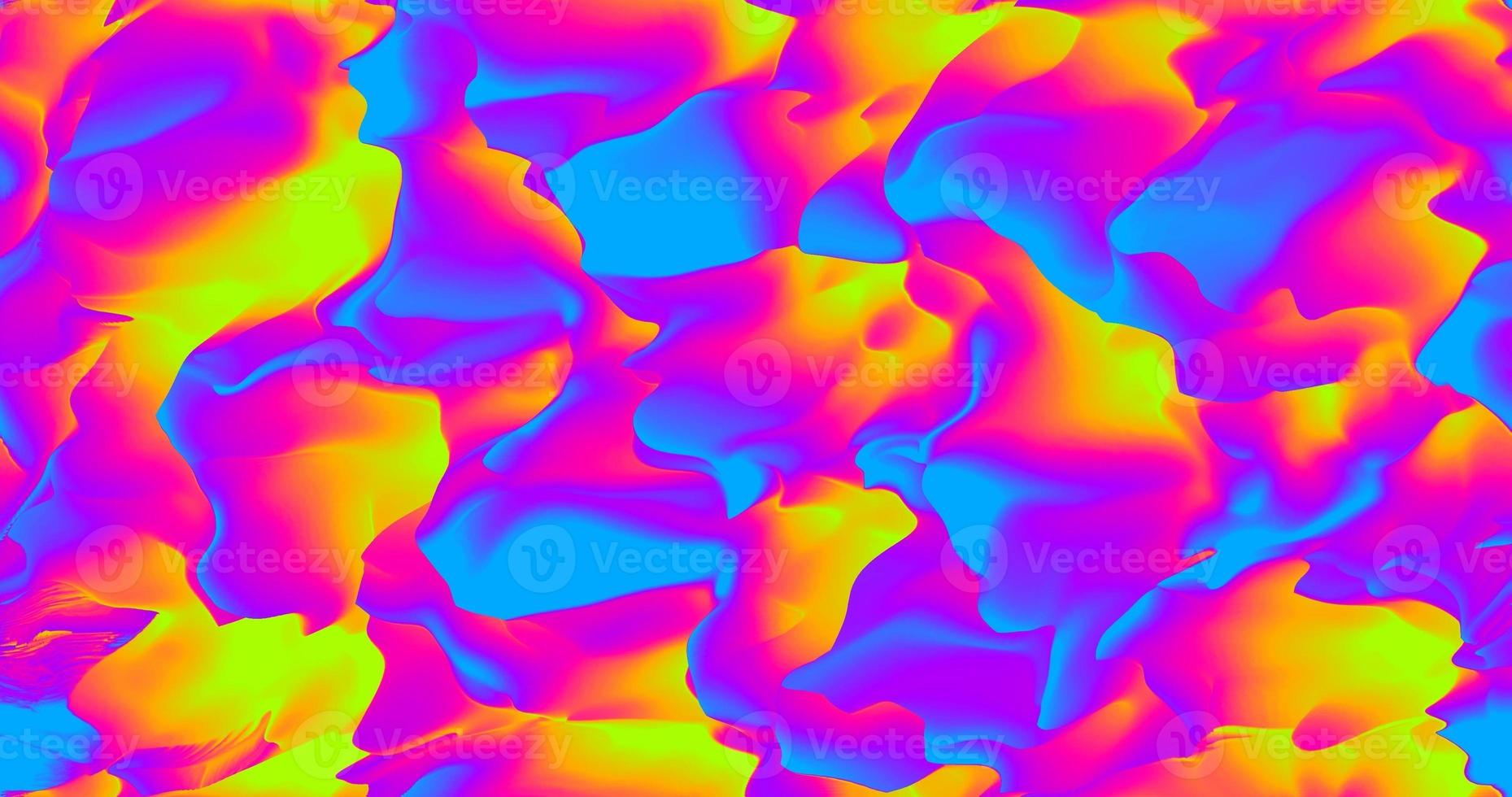 4k trippy lutning Färg generativ konst bakgrund med 3d abstrakt vätska form foto