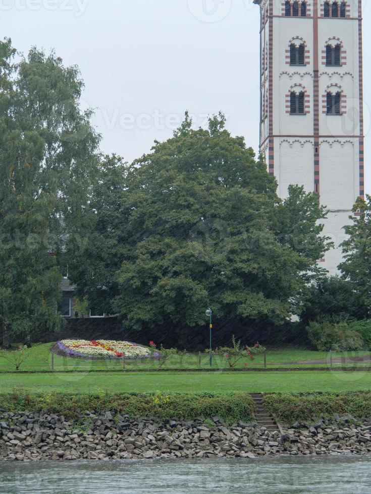 koblenz och de flod Rhen foto