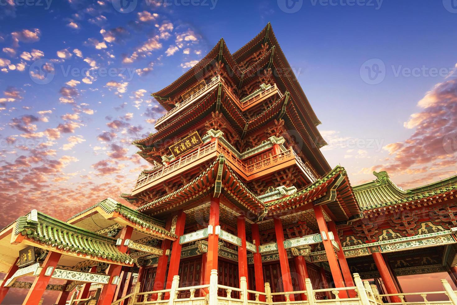 kinesisk forntida arkitektur, forntida religiös foto