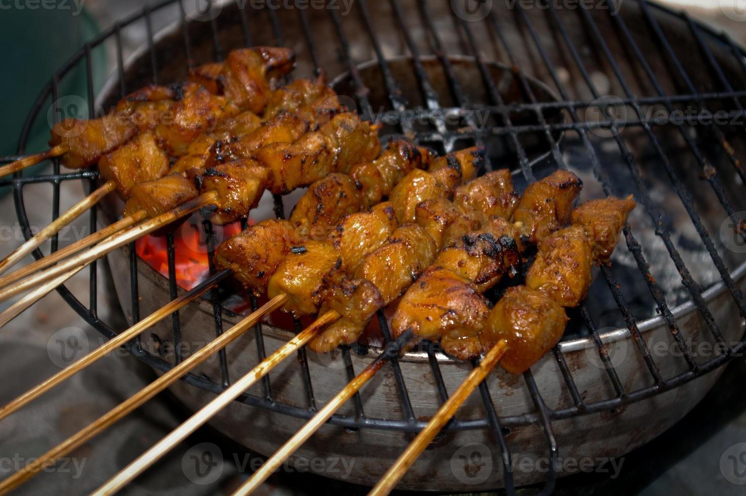 chiken satay, grillad foto