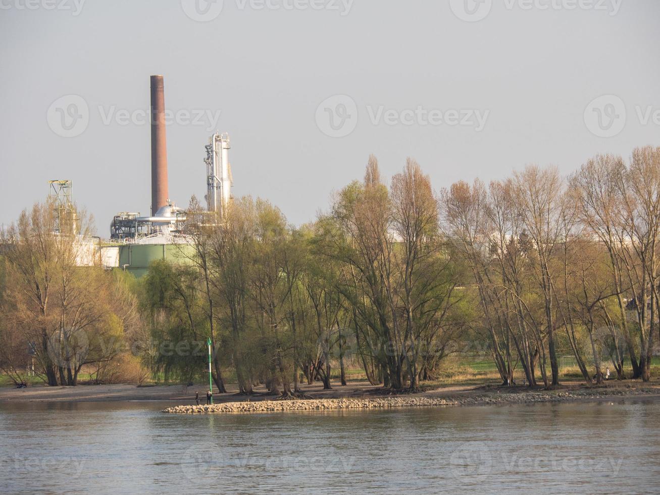 de Rhen flod nära cologne foto