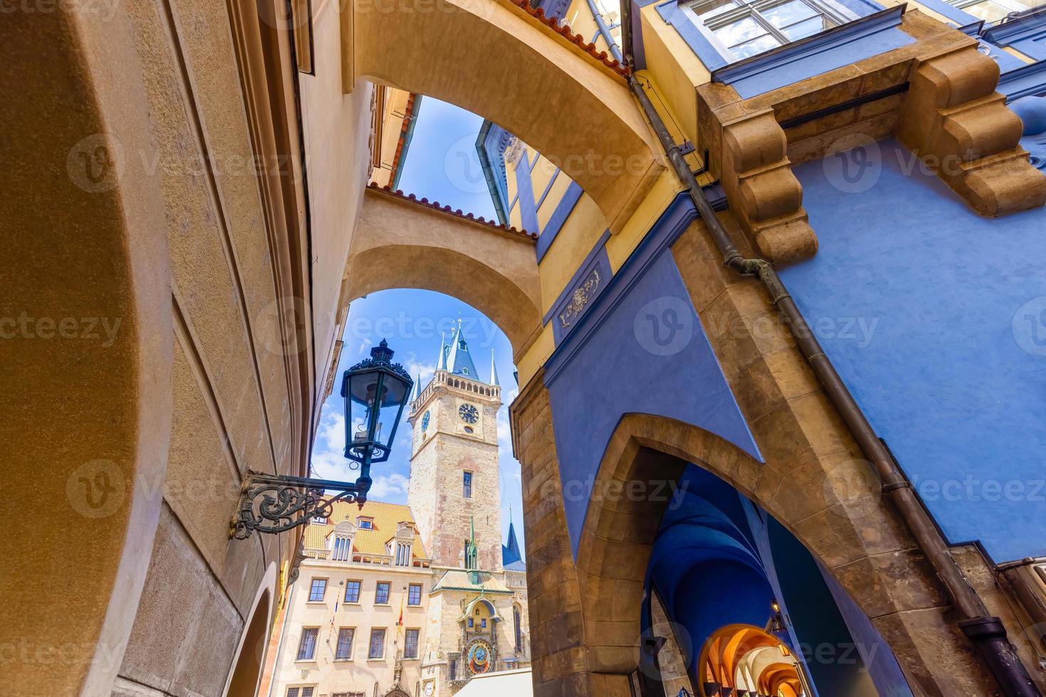 Tjeckien, prag gammal stad stad gator i historisk stad Centrum av gammal prag foto