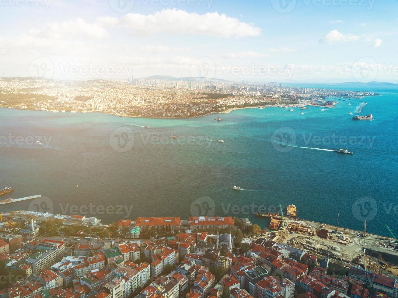 Flygfoto över istanbul foto