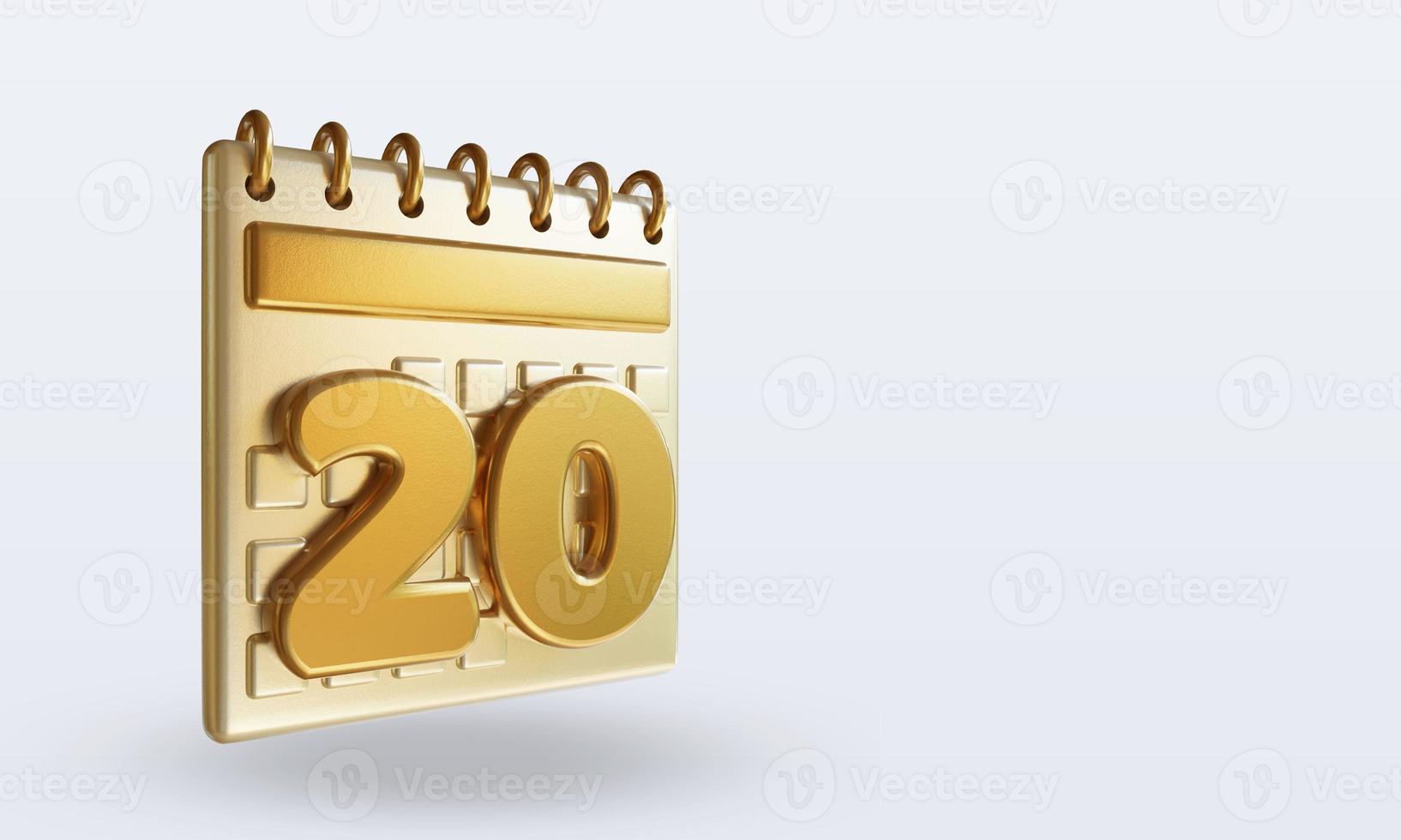 3d kalender vänster se tjugo foto