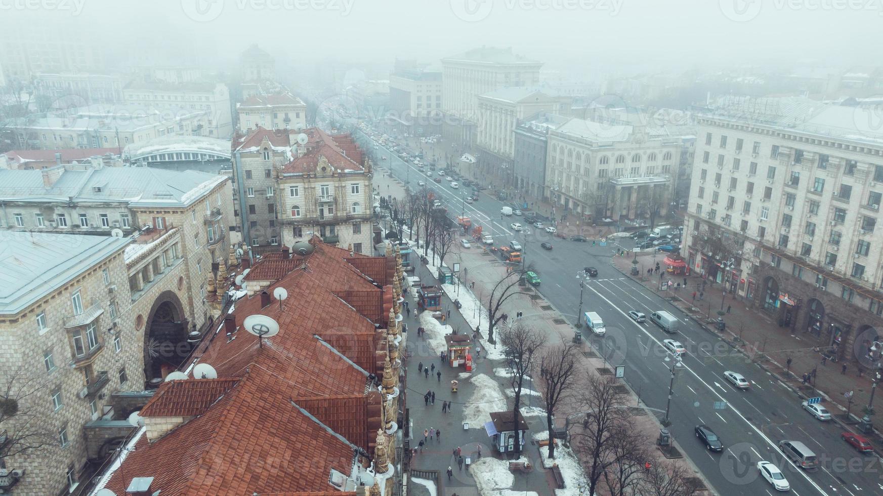 khreshchatyk är de huvud gata av kiev. foto