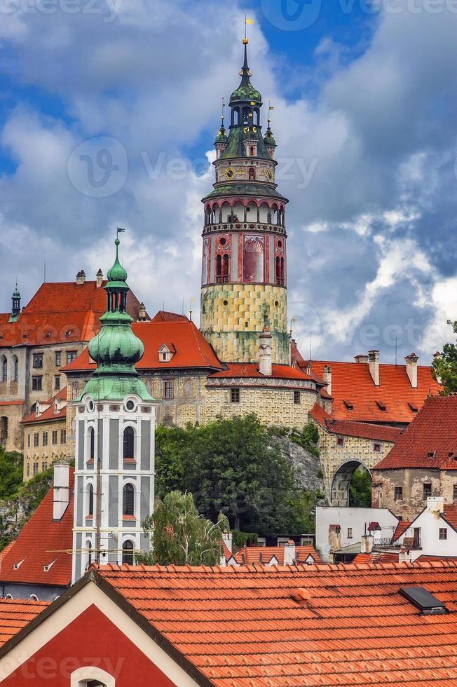 tjeck krumlov stad från tjeck republik foto