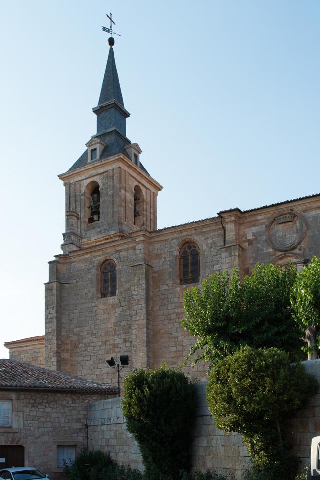 Fasad av college- kyrka av san pedro i lerma, burgos foto