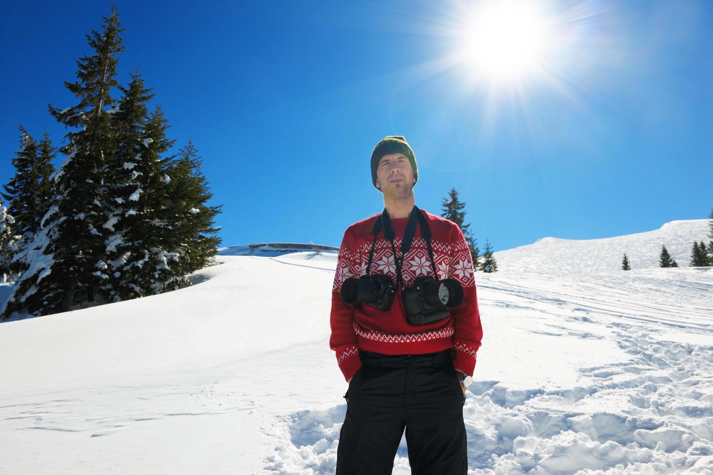 fotograf porträtt på vinter- foto