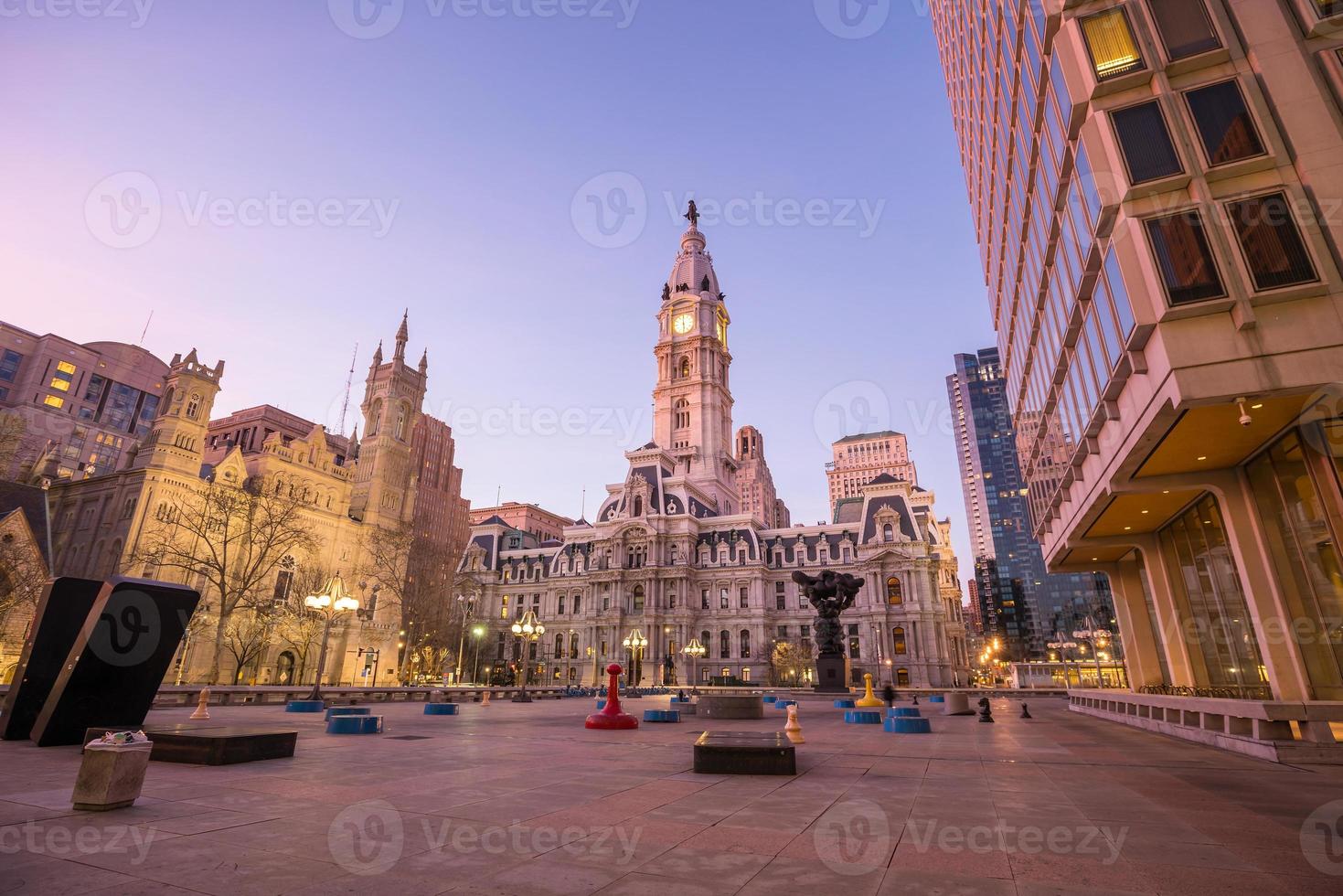 philadelphia's stad hall byggnad foto