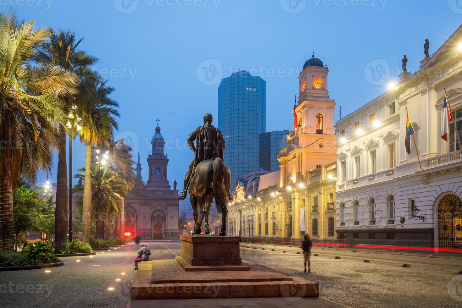 Plaza de las Armas -torget i Santiago foto