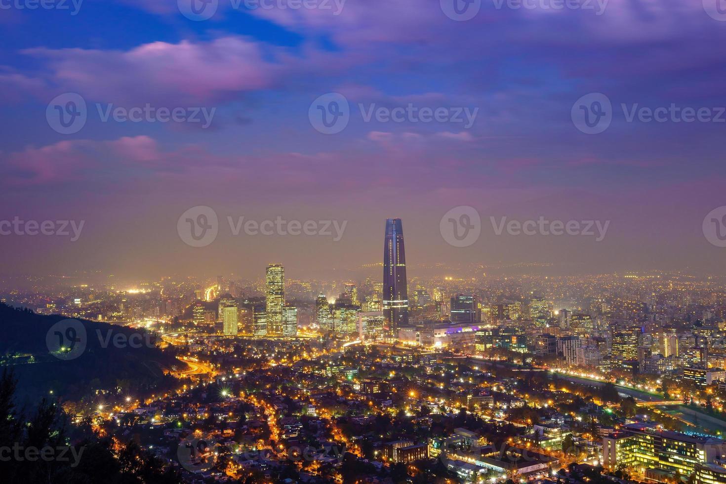 santiago skyline i chile foto