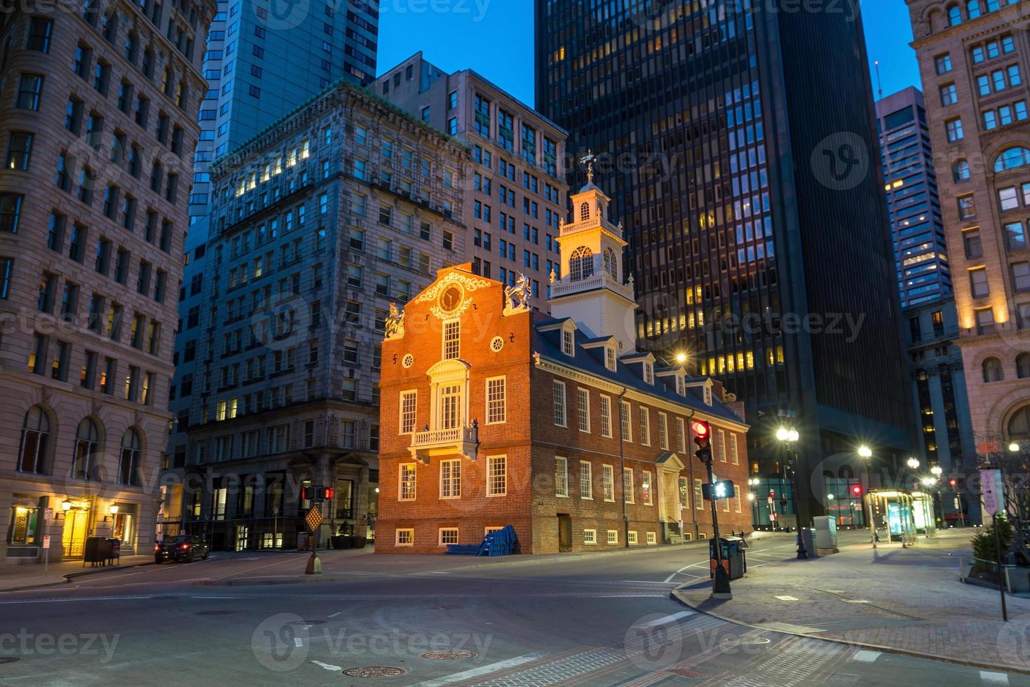 Boston gamla statliga hus som bygger i massachusetts foto