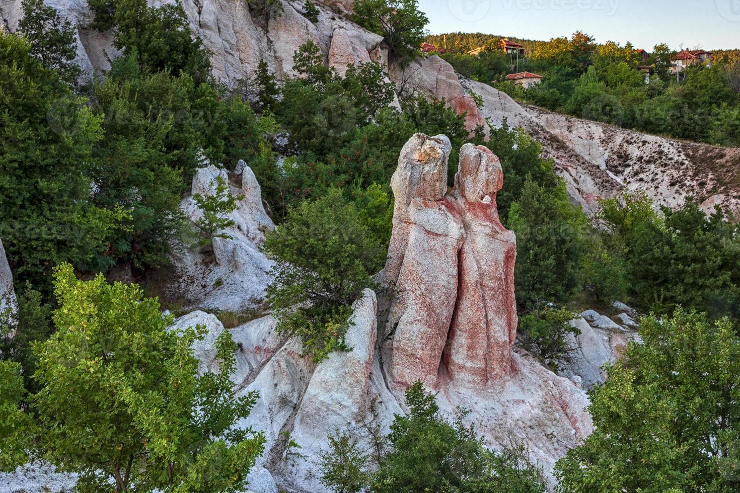 de naturlig fenomen kamenna svatba eller de sten bröllop nära stad kardzhali, bulgarien foto