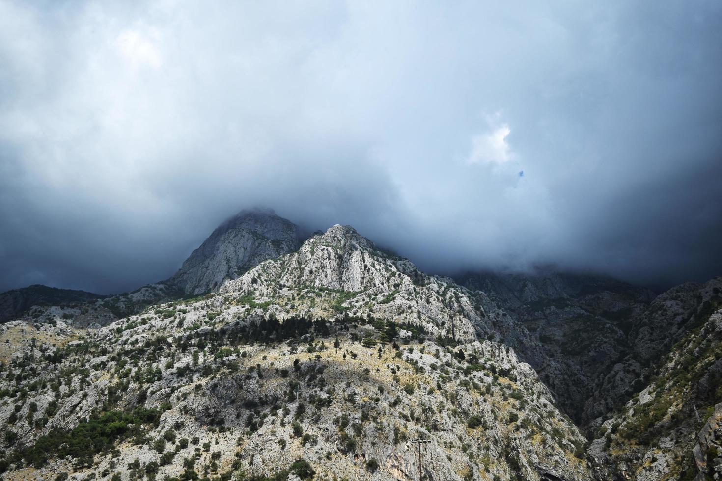 de lovcen berg räckvidd. kotor, montenegro foto