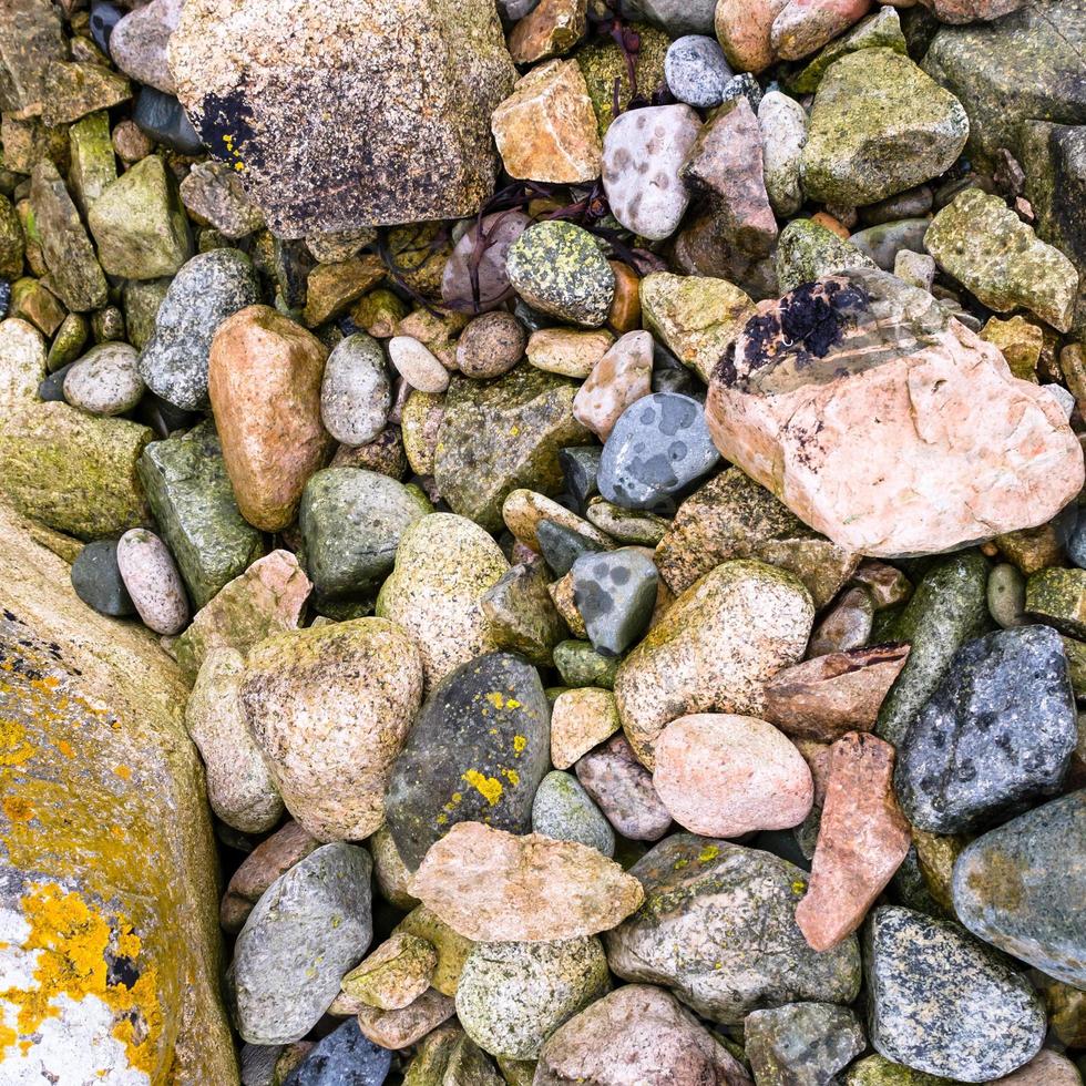 sten på strand av gouffre golf av engelsk kanal foto