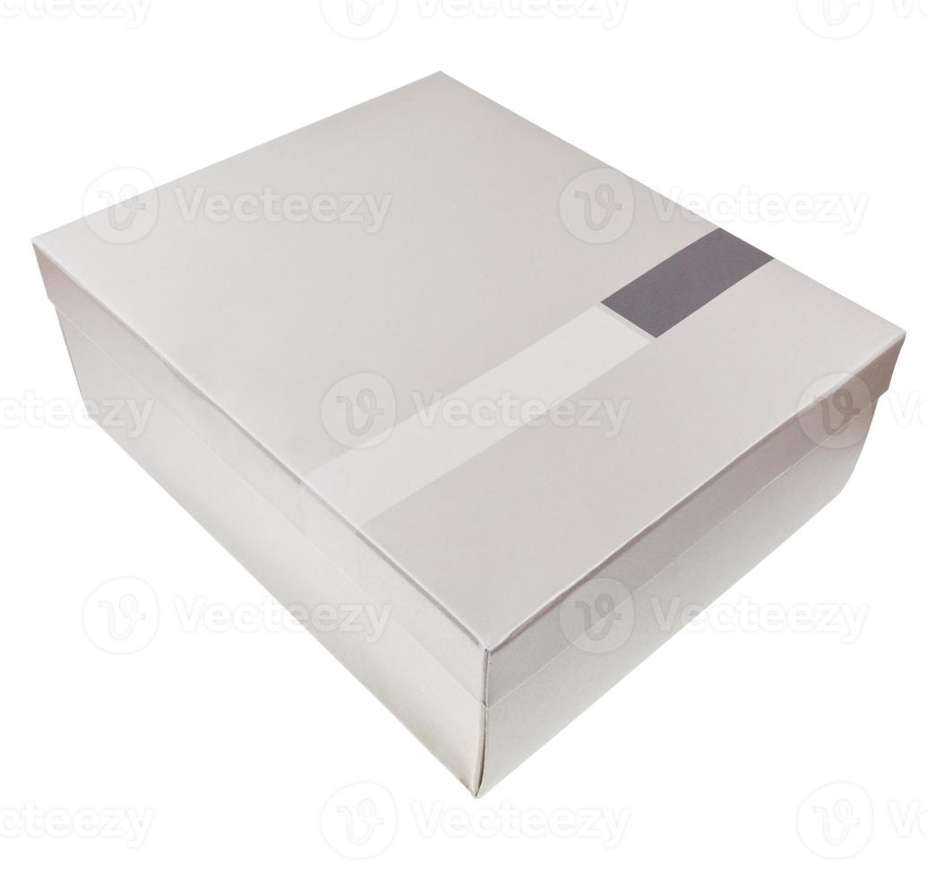 grå kartong låda isolerat foto