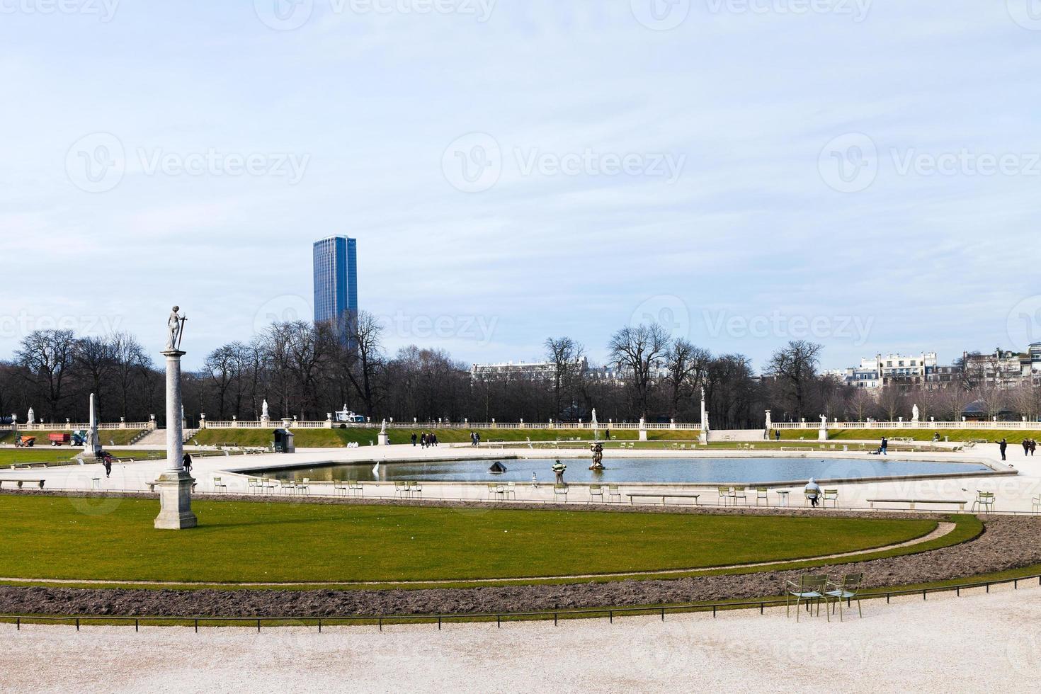 luxemburg trädgårdar i paris foto