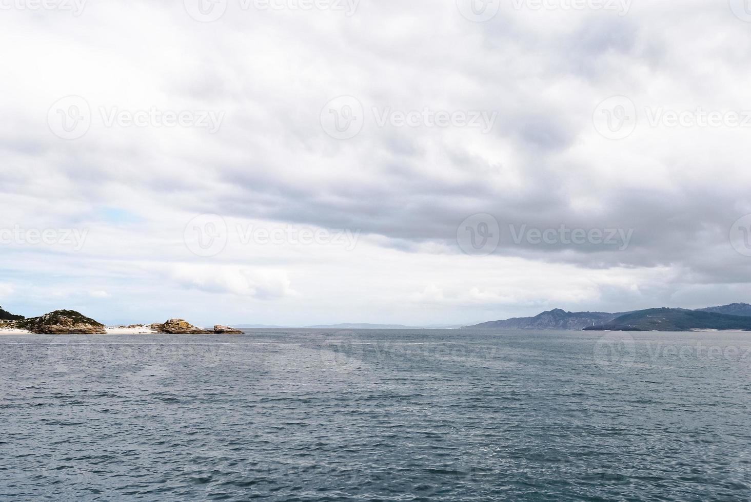 se av atlanten hav från cies öar, Spanien foto