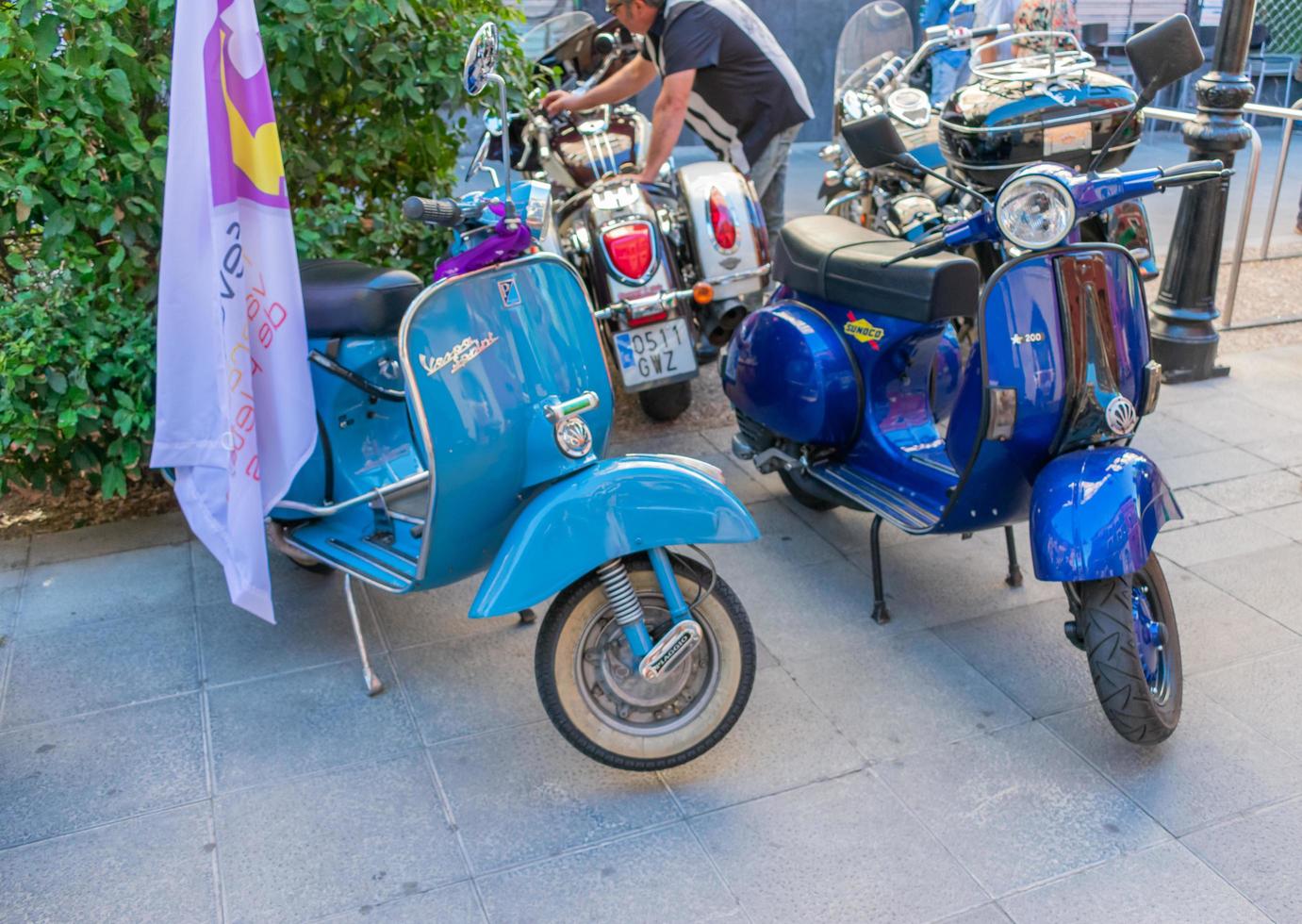 Valladolid, Spanien , september 10, 2022, klassisk motorcyklar möte foto