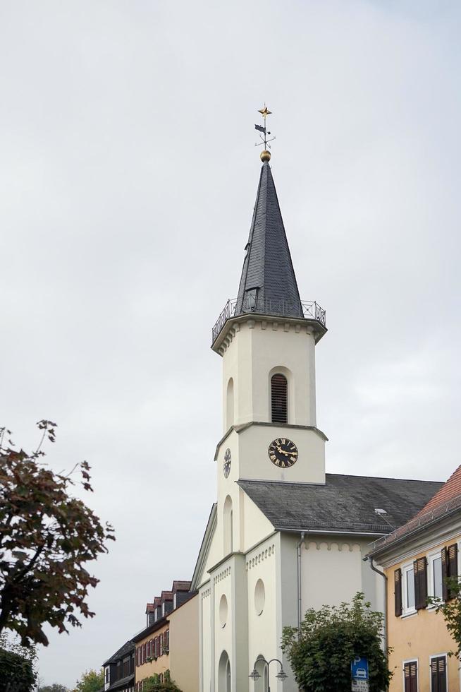 friedrichsdorf, Tyskland, 2014. en se av de franska reformerad kyrka i friedrichsdorf foto