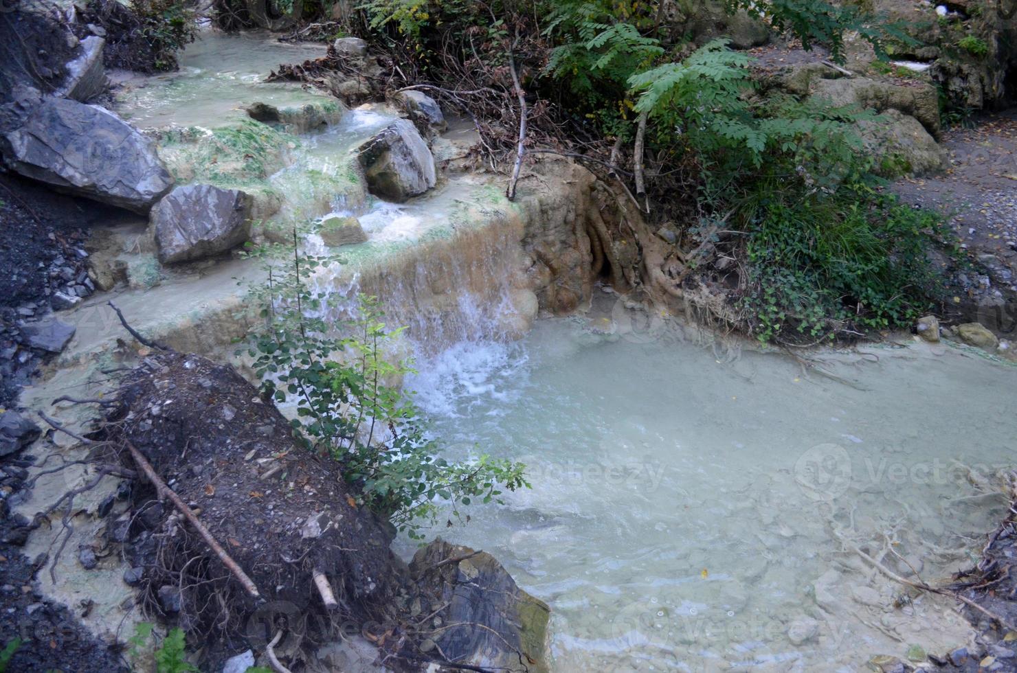 naturlig geotermisk varm vår i tuscany Italien foto