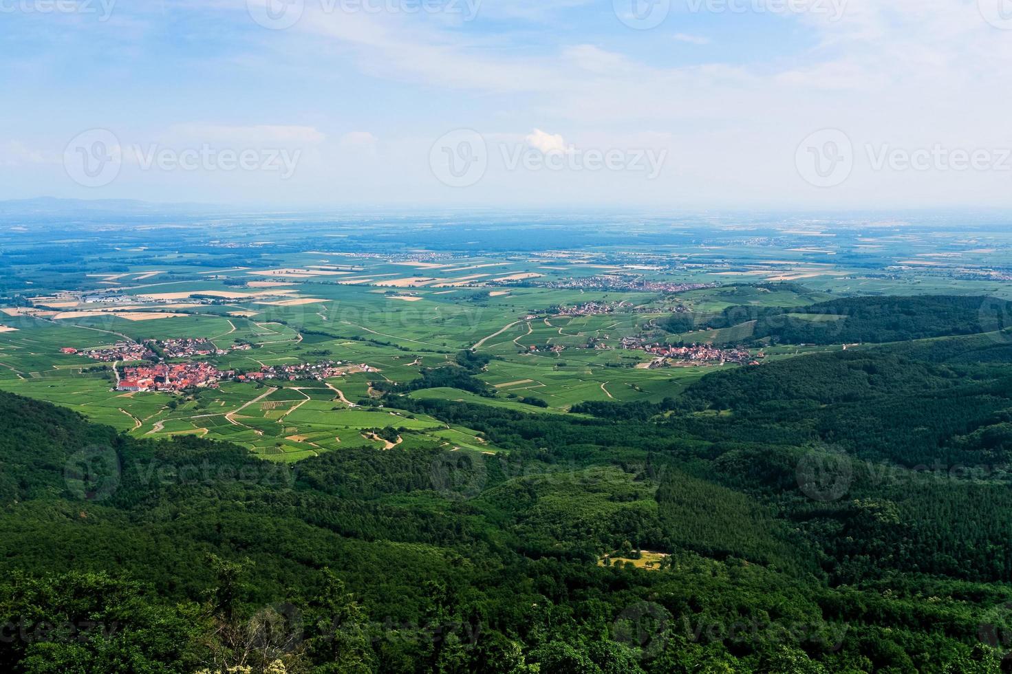 antenn se av grön Alsace landar foto