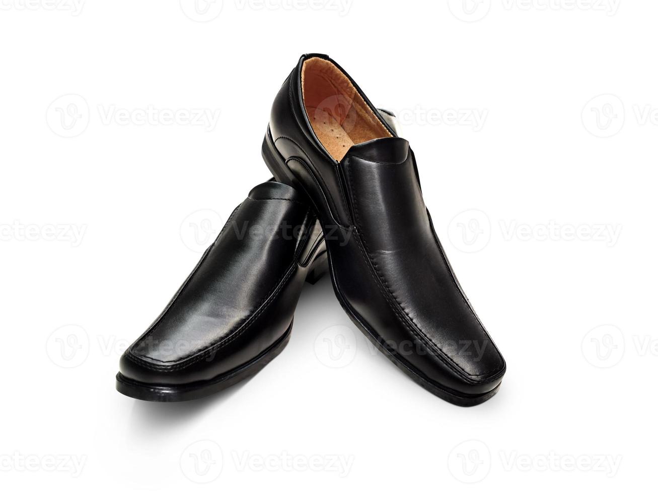 herr- mode skor, svart, klassisk design isolerat på en vit bakgrund foto