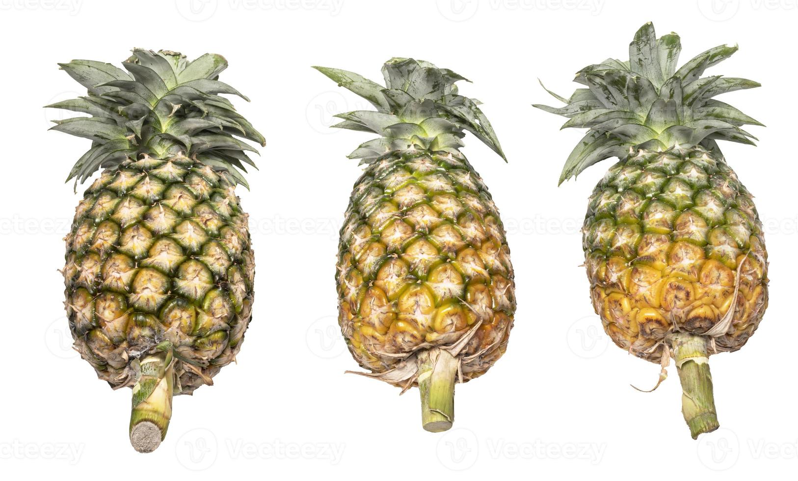 friska mat ananas isolerat på vit tabell. foto