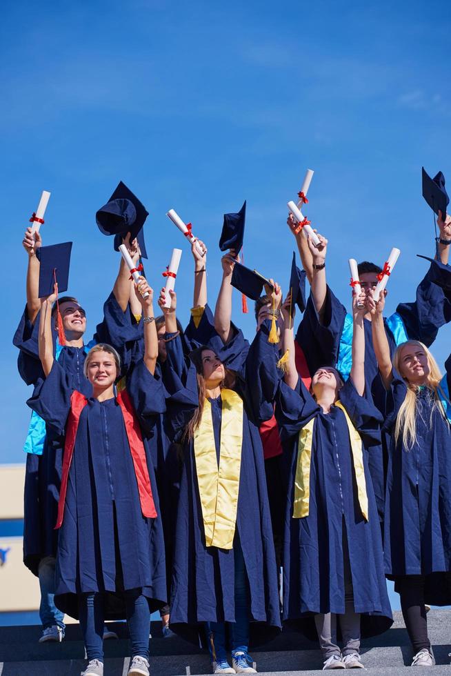 hög skola examinerade studenter foto