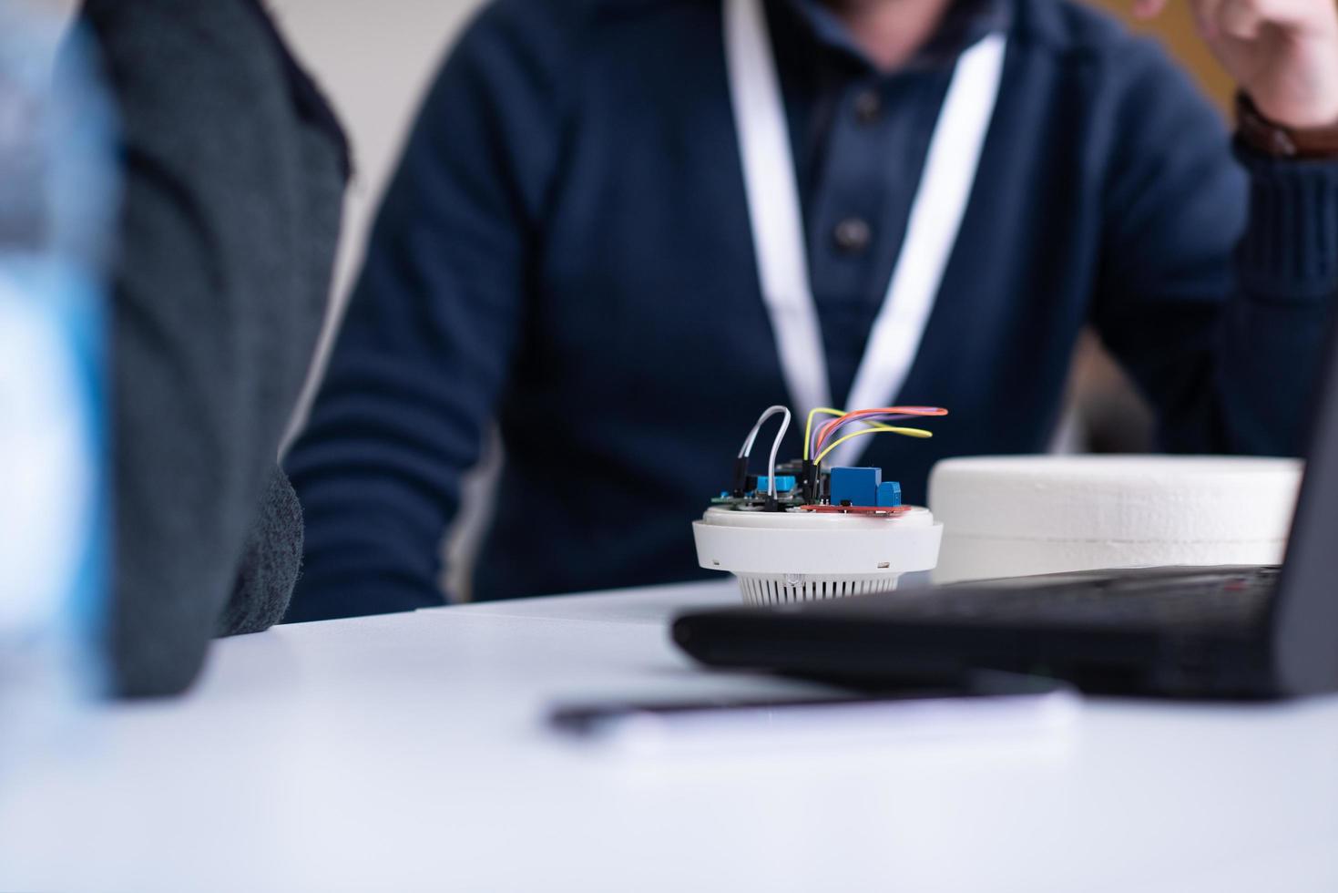 börja företag team på möte på kontor foto