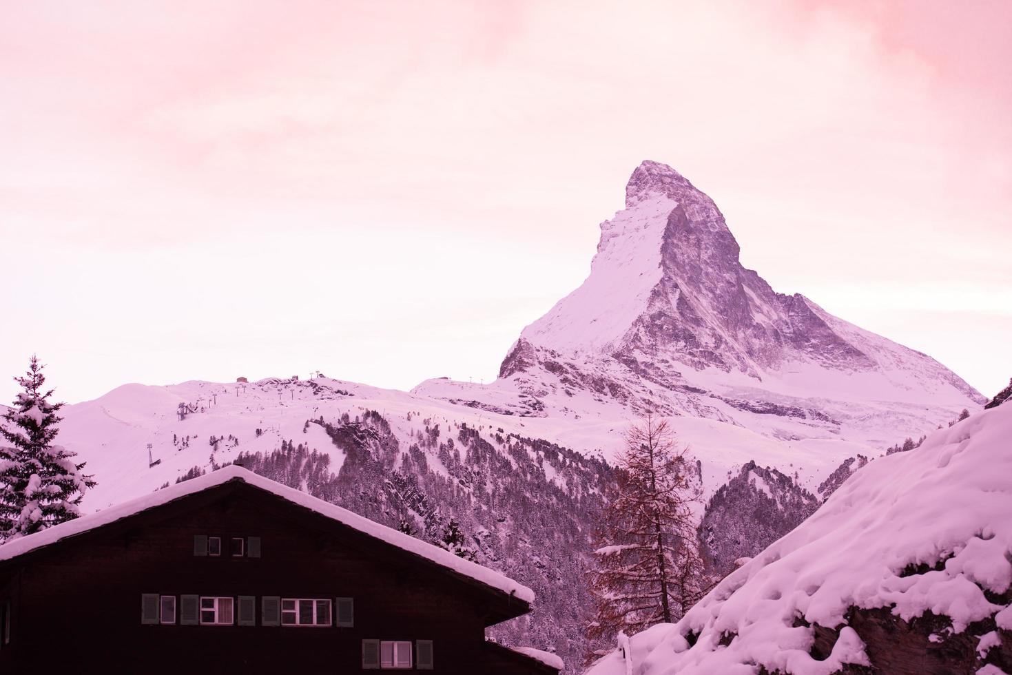 berg matterhorn zermatt schweiz foto