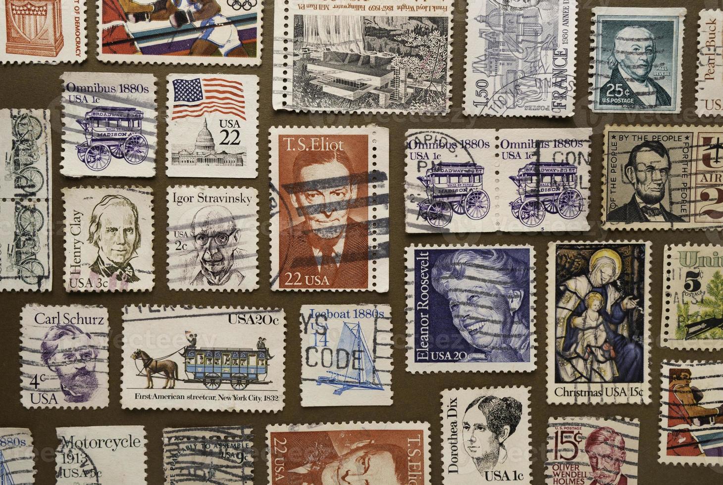 post frimärken från USA i kandy stämpel utställning foto