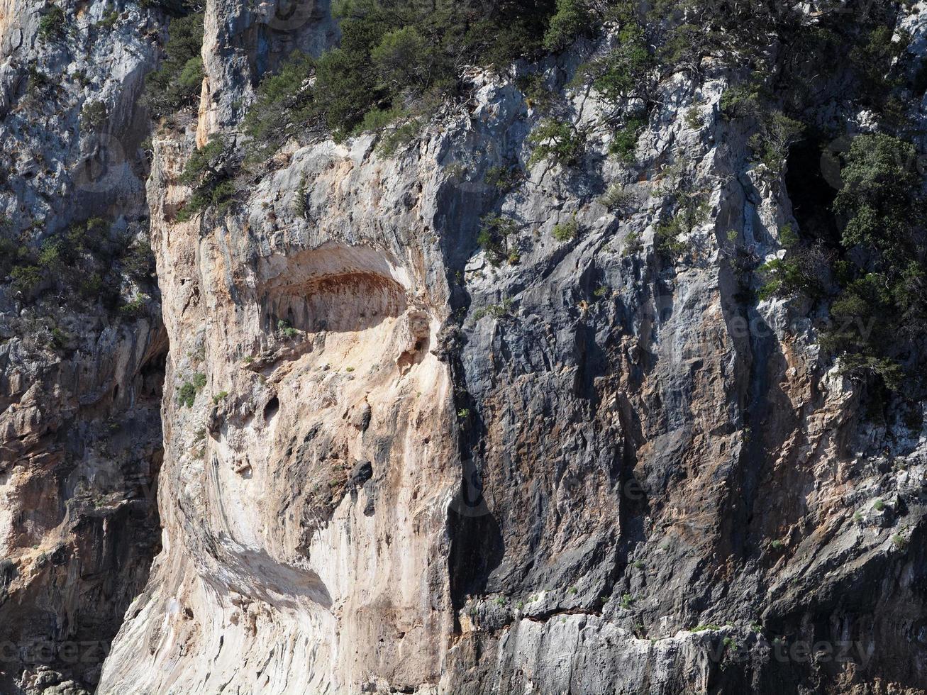 orosei golf cala borta stenar hav klippor sardinien Italien foto